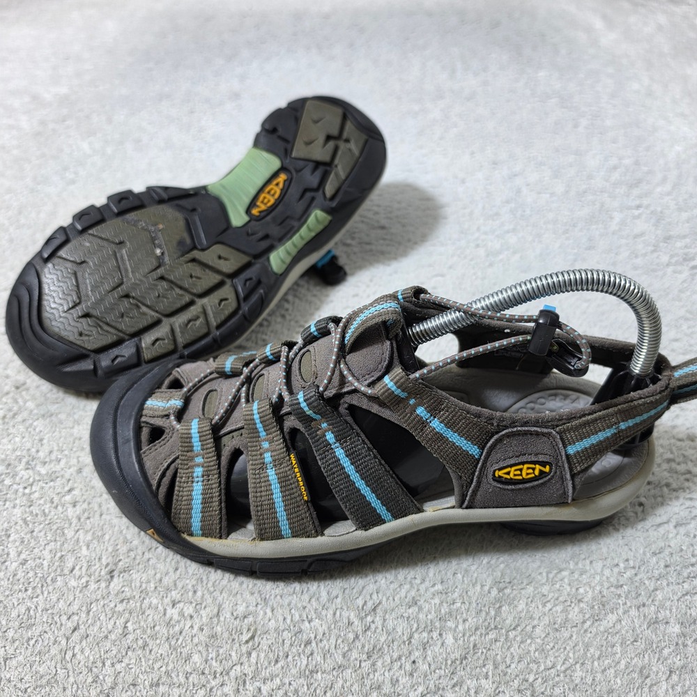 Keen Venice H2 Sandals Womens 9.5 Brown Blue Waterproof Hiking Sport 1014200